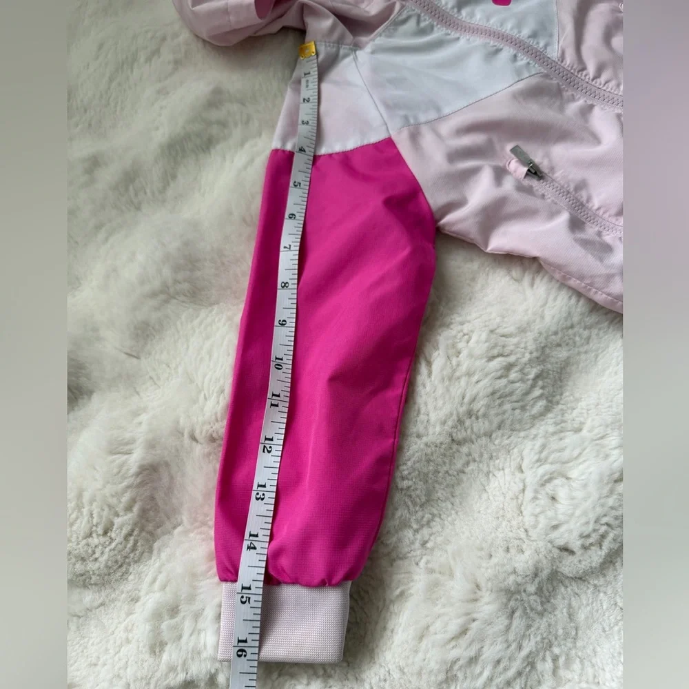 Nike Girls Windreaker Water-Resistant Colorblock Jacket in Pink - 2T